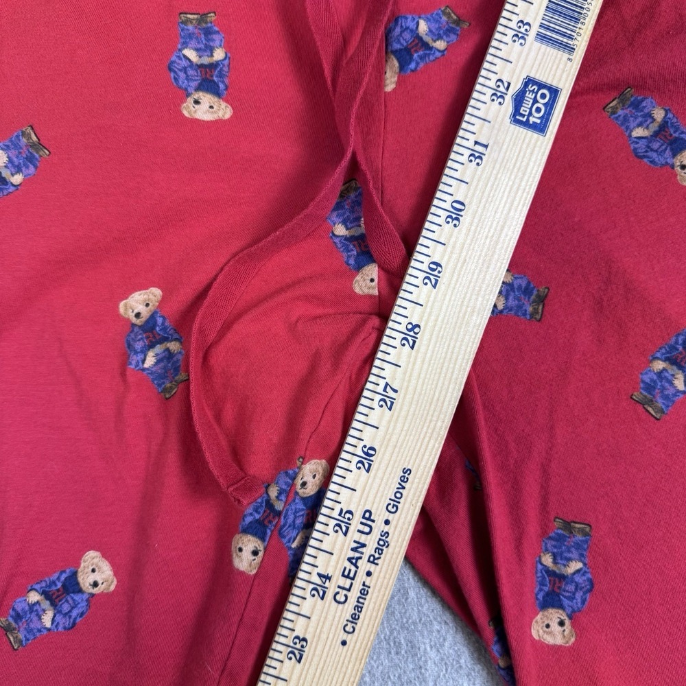 Polo Ralph Lauren Sleepwear Pants Men's Bear Pajamas Sz M RED - Picture 5 of 6